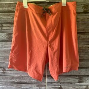 Patagonia Men's Shorts Size 36‎ Tie Waist Logo Zippered Pocket Coral